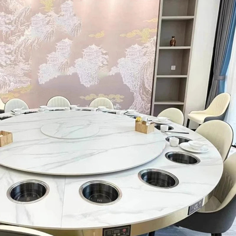 Marble Chairs Dining Room Outdoor Luxury Round Kitchen Table Restaurant Bar Modern Conjuntos De Comedor Garden Furniture Sets