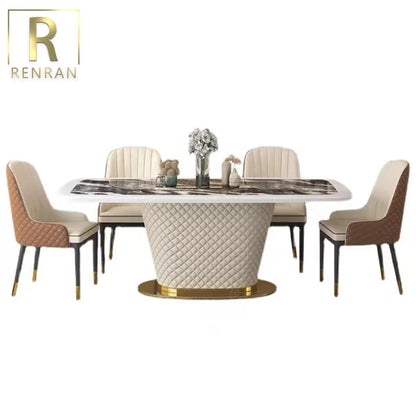 Foshan Furniture New Design High Quality Luxury Dining Room Home Furniture Dining Table And Chair Set