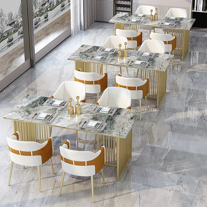 Light Luxury Italian Dining Table Modern And Minimalist Rock Panel Household Dining Table And Chair Muebles Kitchen Furniture