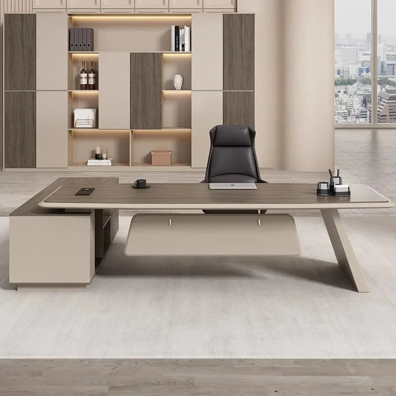 Drawers Counter Work Table Modern Corner Executive Office Desk Workstation L Shape Tavolo Scrivania Ufficio Office Furniture