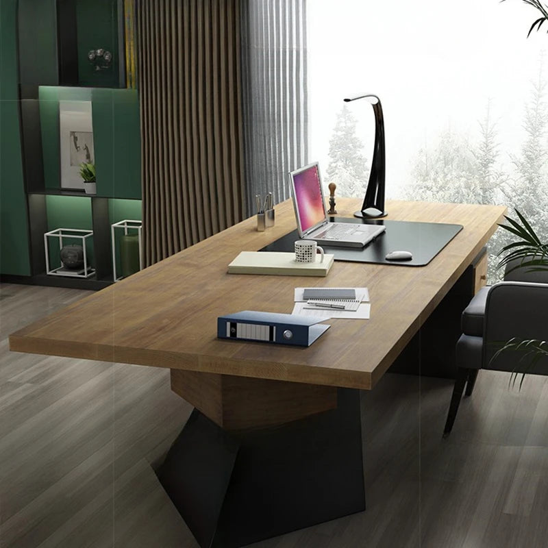 Reception Work Desk Executive Pullout Under Computer Modern Gaming Standing Work Desk Drawers Scrivania Elettrica Wood Furniture