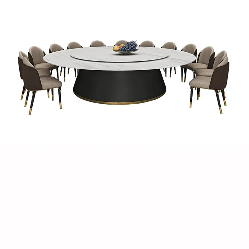 Luxury Electric Dining Table Chair Large Round Table Luxury Apartment Floor Dining Table Mesa De Jantar Garden Furniture Sets