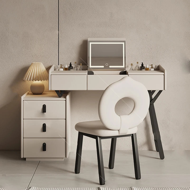 Master Nordic Dresser Table Vanity Mirror Unique Makeup Drawers Dressing Table Modern Storage Tocador Mueble Maquillaje Decor