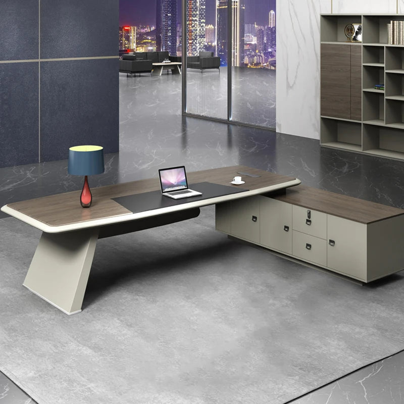 Desktop Corner L Shape Work Table Storage Meeting Office Desk Executive Computer Tavolo Scrivania Ufficio Modern Furniture