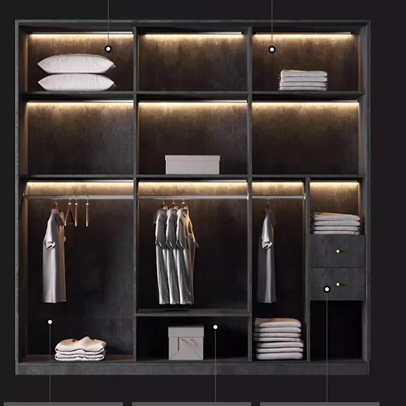 Display Luxury Wardrobes Clothing Rack Free Shipping Storage Organizer Apartment Cabinets Tall Glass Closets Abiertos Furniture