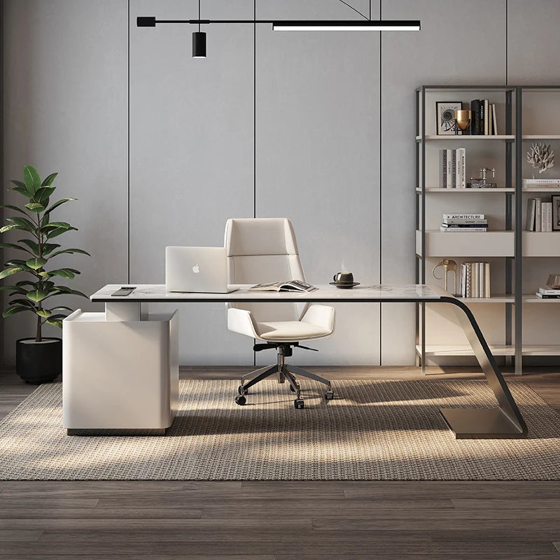 Executive Computer Study Table Modern Italian Reception Writing Standing Desk Corner Escritorios De Ordenador Luxury Furniture