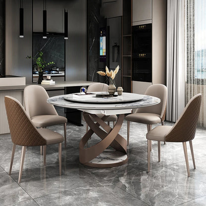 Extendable Dining Table Set Chairs Console Coffee Luxury Restaurant Dinner Table Round Coiffeuse De Chambre Kitchen Furniture