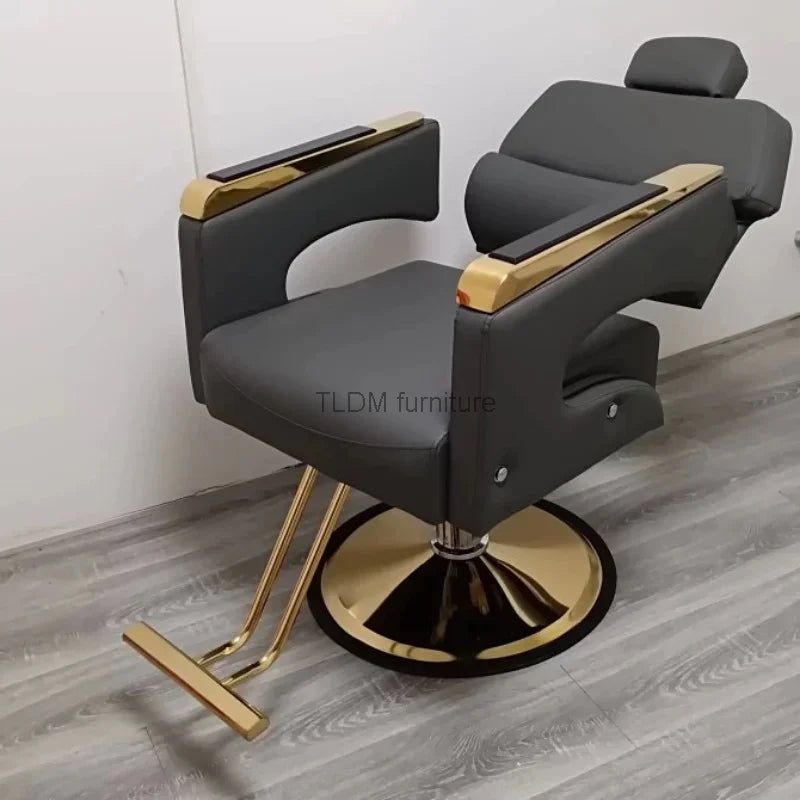 Comfort Recliner Barber Chairs Handrail Dentist Workshop Adjustable Barber Chairs Equipment Hairdresser Cadeira Furniture QF50BC