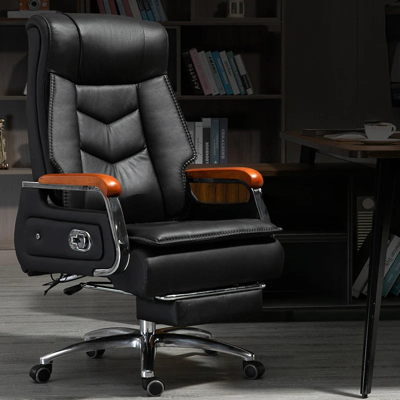 Ergonomic Home Office Chair Genuine Leather Cushion Boss Massage Modern Office Chair Recliner Chaises De Bureau Furniture