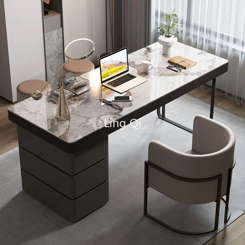 Automatic Desk Office Work Cute Accessories Setup Midi Bedroom Study Table Height Standing Executive Corner Supplies Student Tv