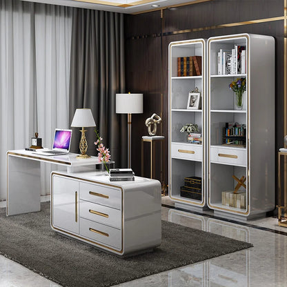 Computer Drawers Modern Desk Storage Luxury Executive Office Desk Console Workstation Scrivanie Per Ufficio Modern Furniture