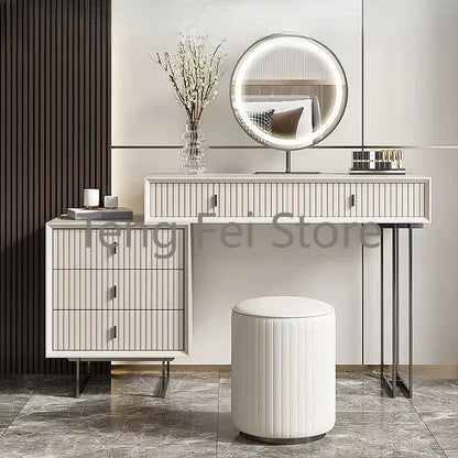 Modern Minimalist Solid Wood Dressers Designer Leisure Luxury Bedroom Storage Cabinet Table De Toilette Bedroom Furniture WK