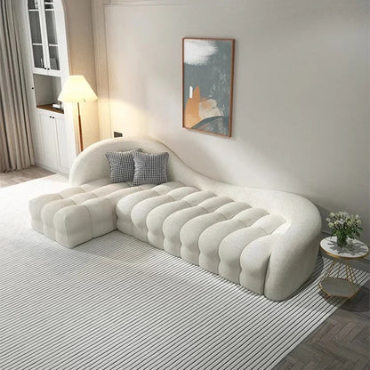 White Comfortable Puff Sofa Luxury Designer Elegant Modern Sofa Bedrooms Soft Reclining Fauteuil Salon Living Room Furniture