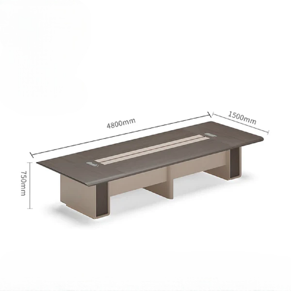 Conference table, long table, simple and modern negotiation, table and chair combination meeting room, large rectangle.