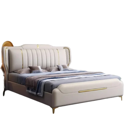 Nordic Luxury Kids Double Bed Modern Wood King Size Frame Double Bed Wood Sleeping Camas Matrimonial Furniture For Bedroom