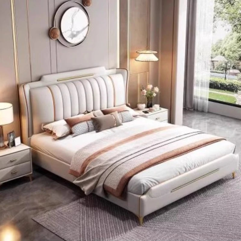 Nordic Modern Double Bed Pretty Pretty Unique Living Room Frame Double Bed Luxury Princess Cama Matrimonial Bedroom Furniture