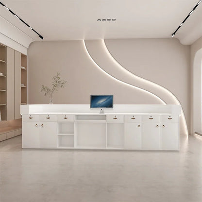 Beauty Cashier Reception Desks Computer Gigant Lectern Modern Front Desk Replica Pulpito Para Igreja Office Desk Furniture