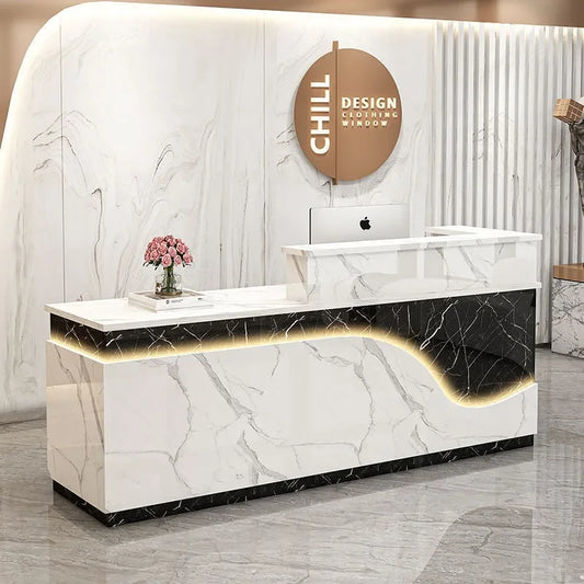 Mobile Bar Counter Reception Desk Office Nail Checkout Advisory Commercial Modern Reception Desk Beauty Bureau Modern Furniture