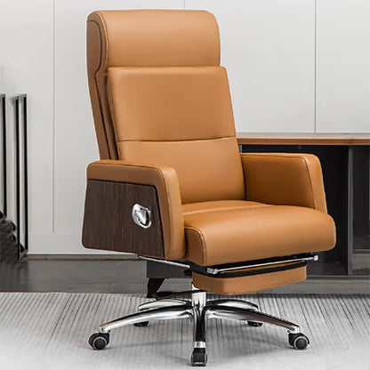 Executive Support Office Chair Armrest Unfolding Lounge Modern Chair Wheels Bedroom Leather Cadeira Escritorio Garden Furniture