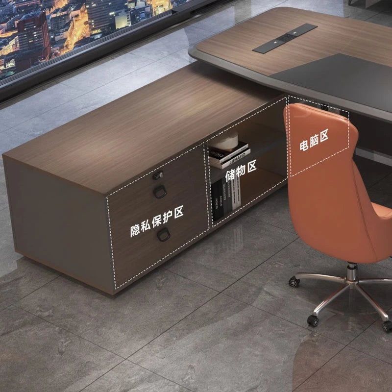 Boss Luxury Office Desks Computer Workstation Executive Minimalist 2 Person Office Table Storage Mesa Escritorio Furnitures