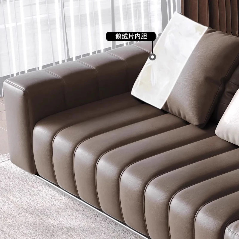 Leather Floor Living Room Sofas European Quilted Mid Century Luxury Sofas Modern Small Mobili Per La Casa Prefabricated House