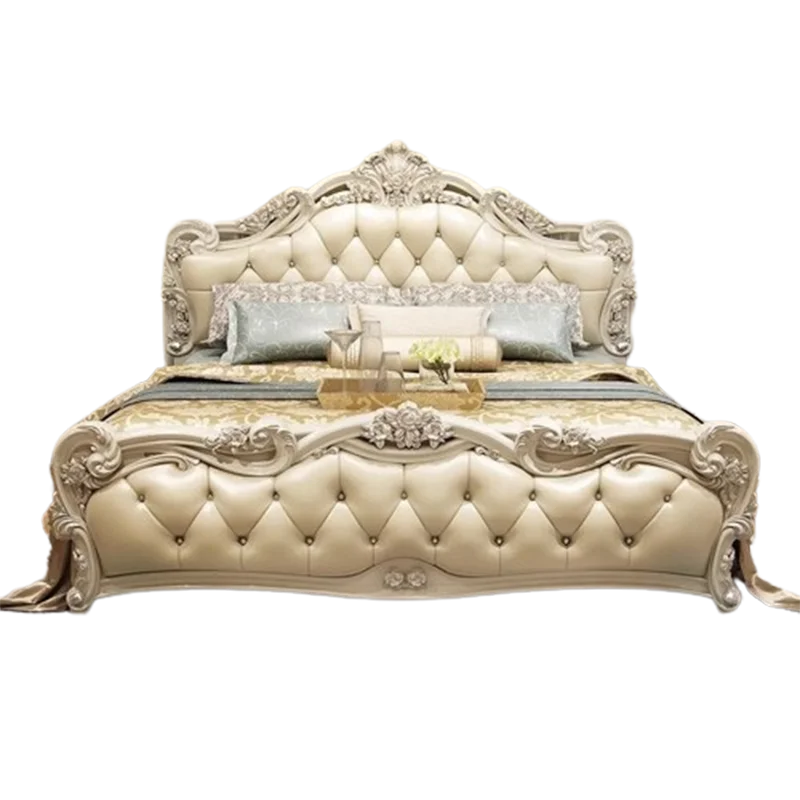 Luxury Queen Double Bed Nordic Wood High End Twin Frame Double Bed Girl Sleeping Letti Matrimoniali Furniture For Bedroom