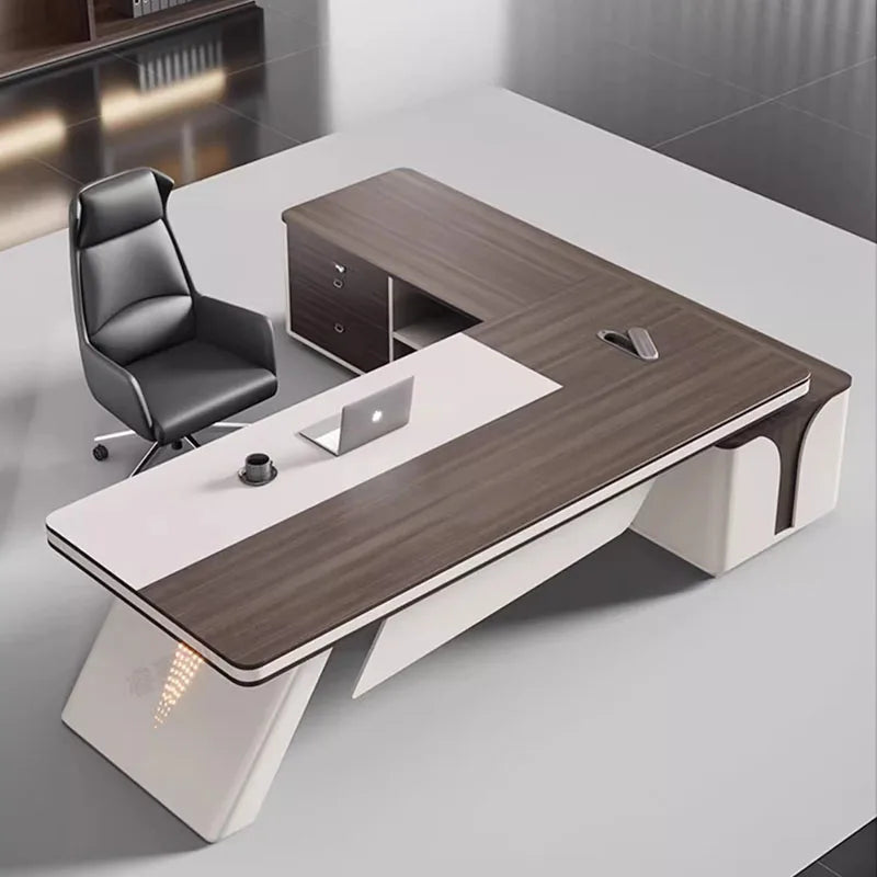 L Shaped Desk Standing Gaming Aesthetic Room Desks Bedroom Executive Shelves Industrial Table Corner Escritorio Computer Vanity