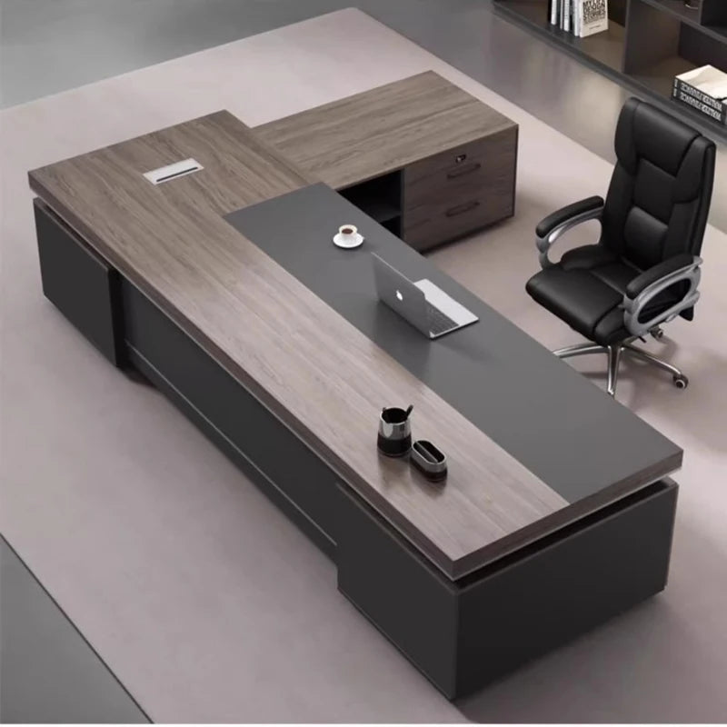 Drawers Executive Office Desk Storage Supplies Reception Corner Computer Desks Organizers Monitor Mesa Escritorio Home Furniture