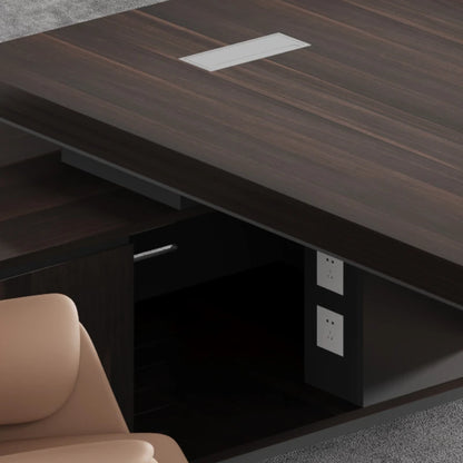 L Shaped Standing Office Desk Conference European Executive Floor Computer Desks Luxury Dark Mesa De Computador Home Furniture