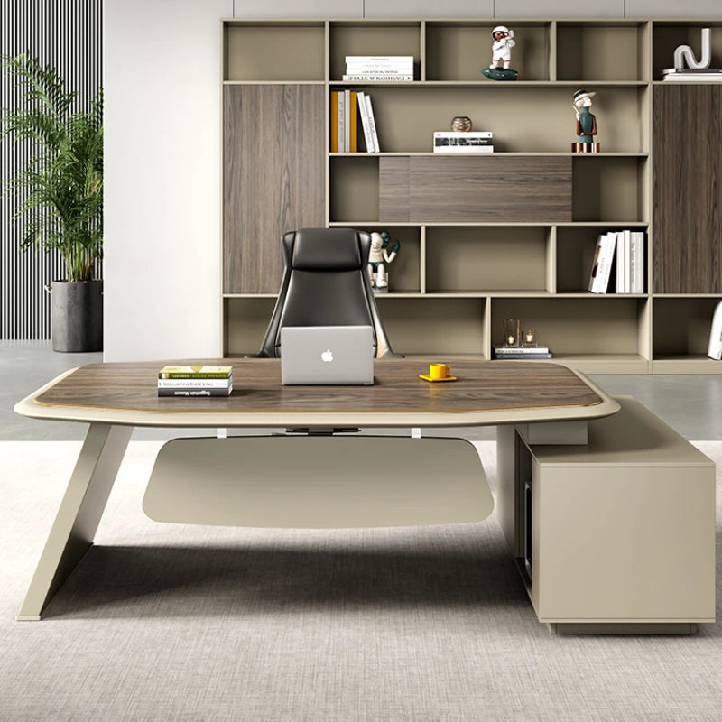 Modern Organiser Computer Desk Big Standing Executive Laptop Office Desk Pc Drawers Escritorio Para Compuradora Modern Furniture