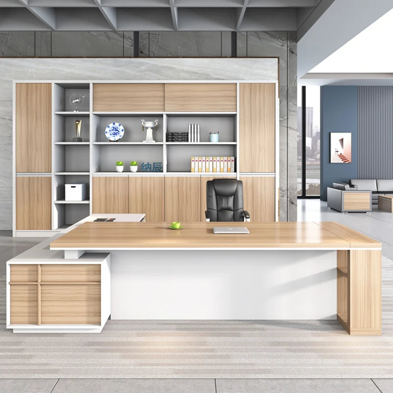 Office Executive Work Desk Wooden Pullout Under Storage Vanity Students Work Desk Appoint Scrivania Ufficio Modern Furniture