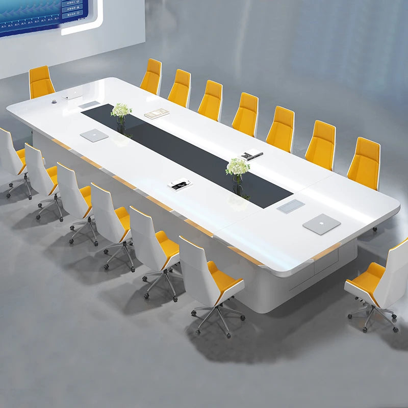 Baked conference table simple modern conference room negotiation table and chair combination