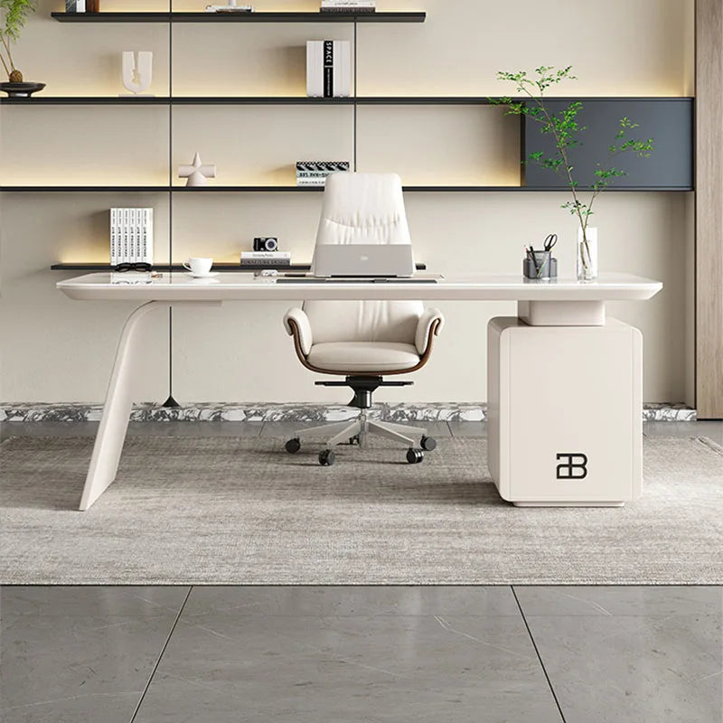 Study Conference Office Desk Storage Modern Setup Workbench Gaming Office Tables Shelf Scrivania Bianca Office Furniture