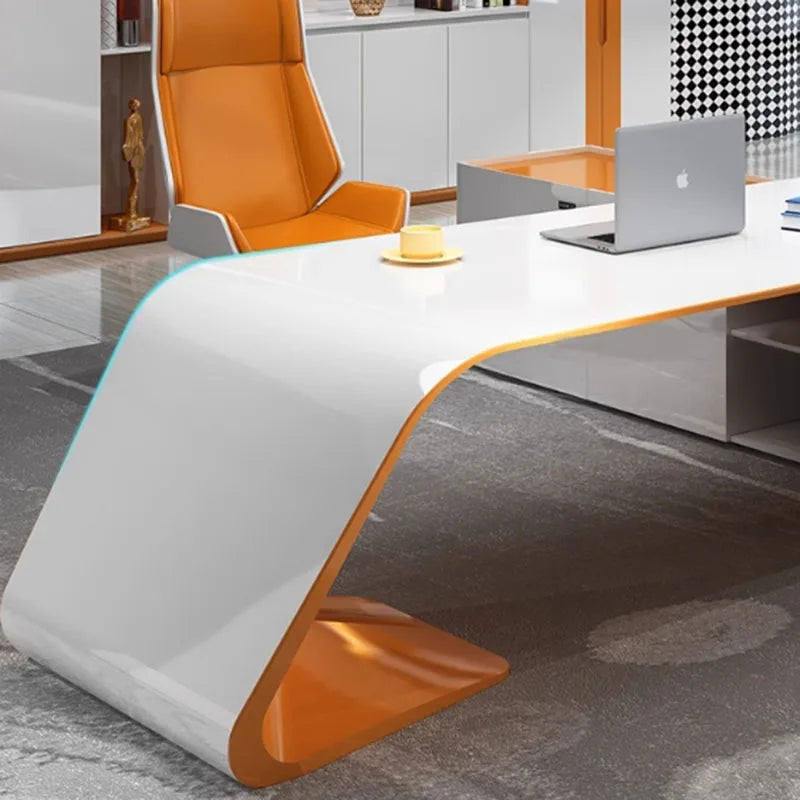 Executive Storage Office Desks Boss Workstation Minimalist Designer L Shaped Office Desk Modern Mesas De Escritorio Furnitures