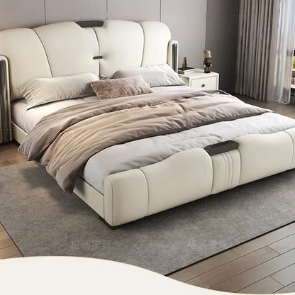 Headboard Frame Double Bed Luxury European King Size Matress Twin Double Bed Hotel Modern Letto Matrimoniale Bedroom Furniture