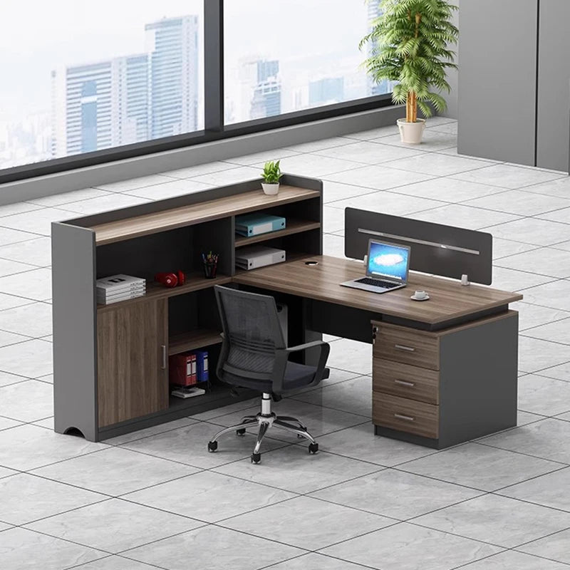 Shelves Corner Office Desk Workbench Conference Console Executive Metal Office Desk Counter Escritorios De Oficina Furniture