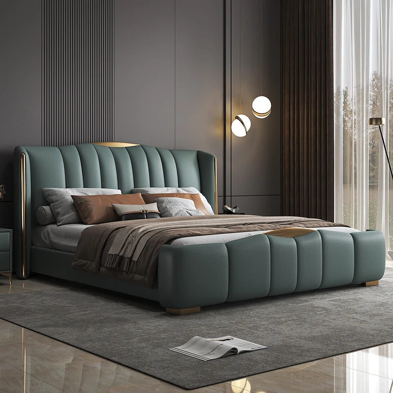 Multifonction Couple Bed Bedroom Organiser King Size Double Bed Modern Luxury Marco De Cama Queen Moderno Nordic Furniture