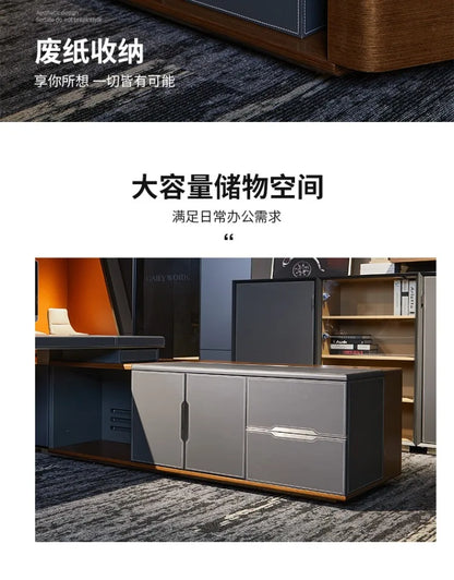 Corner Drawers Office Desk Study Computer Gaming Storage Modern Conference Office Desk Executive Scrivania Legno Furniture HDH