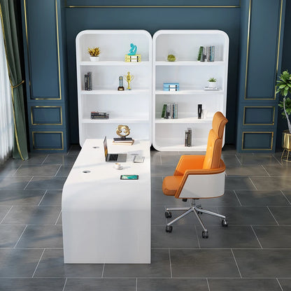 Shelves Executive Office Desk Table Meeting Reception Computer Vanity Makeup Industrial Luxury Escritorio Laptop Furniture Room