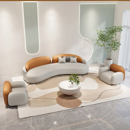 Luxury Fancy Unique Sofas Kawaii Orange Cute Lazzy Floor Living Room Sofas Modern White Divani Da Soggiorno Apartment Furniture