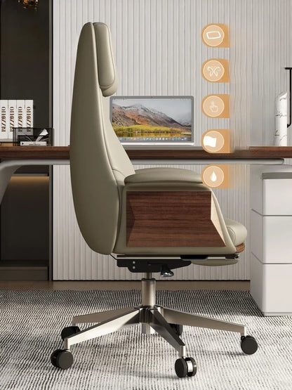 Senior Backrest Office Chair Leather Commerce Computer Legs Gaming Chair Work Executive Sillas De Oficina Office Furniture Wall