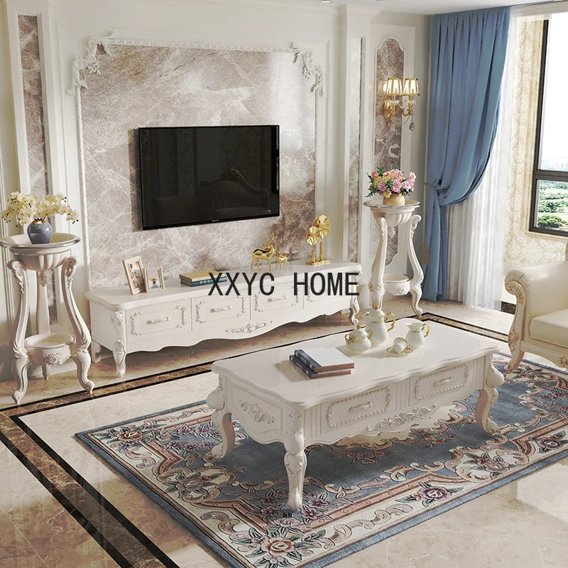 Rectangle White Coffee Table Clear Drawer Minimalist End Coffee Table Centre Low Mesa Auxiliar  Living Room Furniture