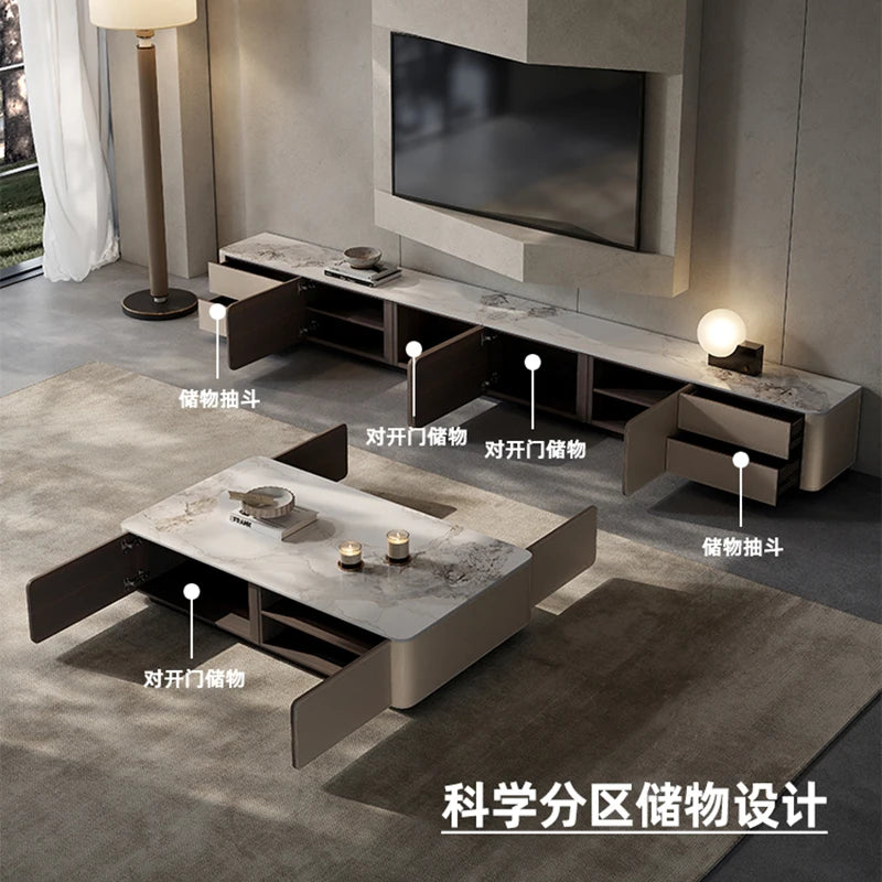 Organizer Panel TV Stands Luxurious Holder Multifunction Wall Mount TV Stands Accent Rak De Tv Para Sala Living Room Furniture