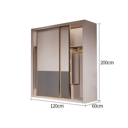 Simple Luxury Wardrobe Push Pull Storage Bedroom Modern Organizer Solid Wood Vertical Slide Closet Divider Armario Furniture