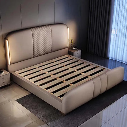 Nordic Marriage Bed Modern Aesthetic Wood Queen Size Bedroom Bed Luxury Lounge Camas Y Muebles Dormitorio Home Furniture