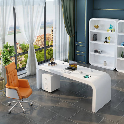 Shelves Executive Office Desk Table Meeting Reception Computer Vanity Makeup Industrial Luxury Escritorio Laptop Furniture Room