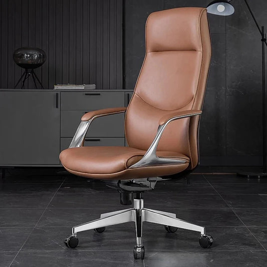 Luxurious Commerce Office Chair Leather Sedentary Comfort Swivel Computer Boss Office Chair Home Sillas Office Furniture