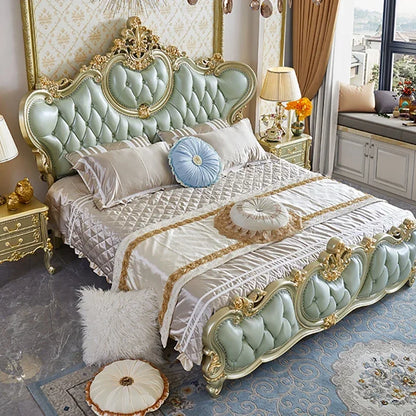 King Size European Double Bed Kids Drawers Twin Frame Double Bed Modern Girl Sleeping Cama Matrimonial Bedroom Furniture