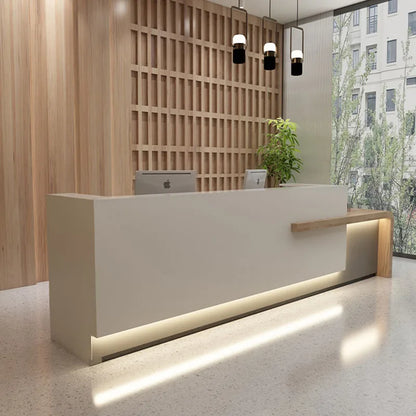 Advisory Reception Desk Modern Barbershop Lighting Accessories Simple Cashier Table Gym Theke Rezeption Beauty Salon Furniture