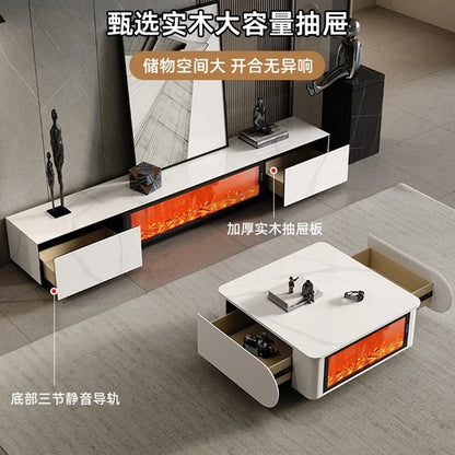 Tv Modern Living Room Furniture Stand Movable Wall Cabinet Table Fire Place Stands White Training Center Media Tv Kast Console